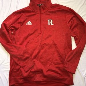 Rutgers Adidas quarter zip athletic fleece